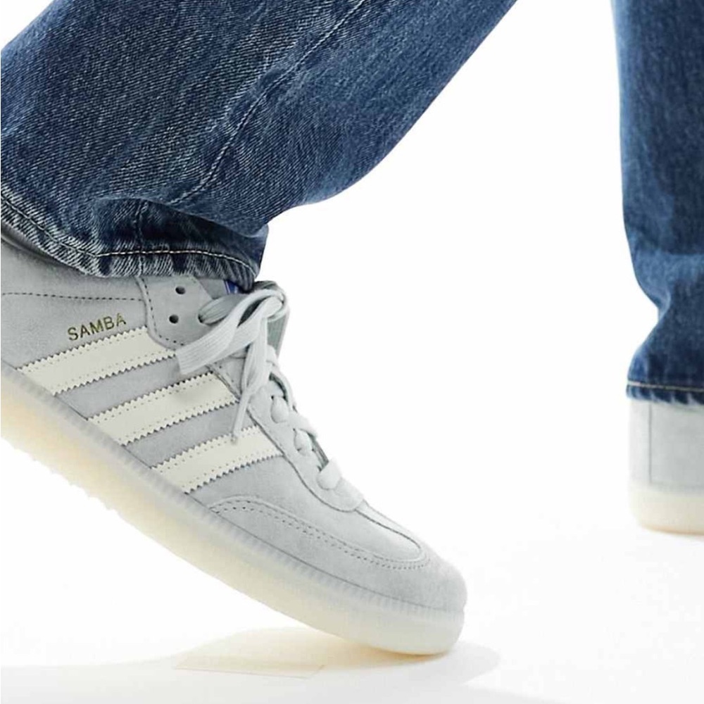 Adidas Orginals Samba chalk and silver, brand new in a box, size men 5 - Picture 5 of 12